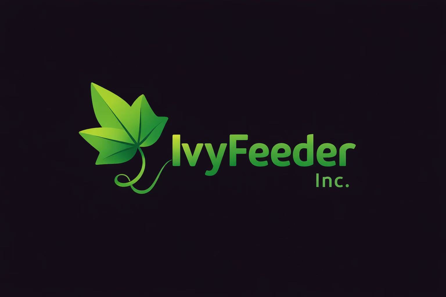 IvyFeeder Inc. brand mark with ivy leaf and company name